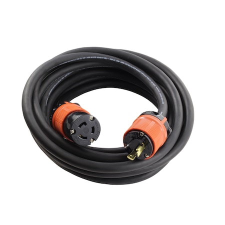 Ac Works SOOW; Cold Weather Extension Cord, 12 AWG, Indoor/Outdoor, 12/3, 1 Outlets, L5-20R, Black, Rubber L520PR-100